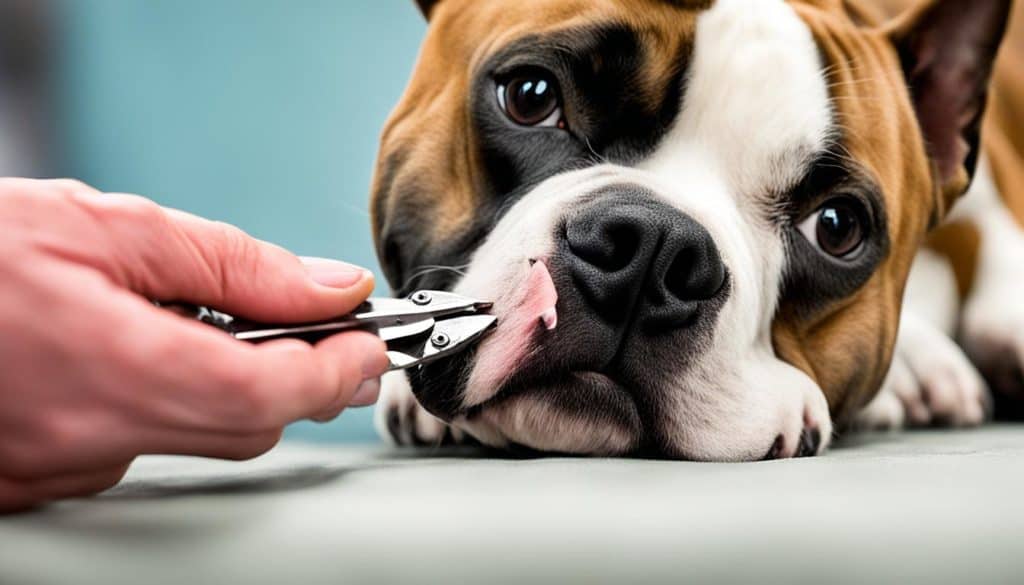 american staffordshire terrier nail trimming