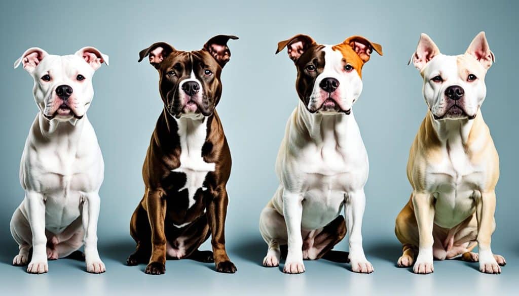 american staffordshire terrier breed standard comparison